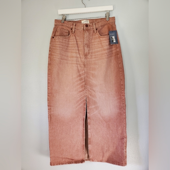 Women's Denim Maxi Skirt - Universal Thread Clay Pink - Picture 3 of 5